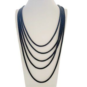 Chico's Black Layered Chain Necklace